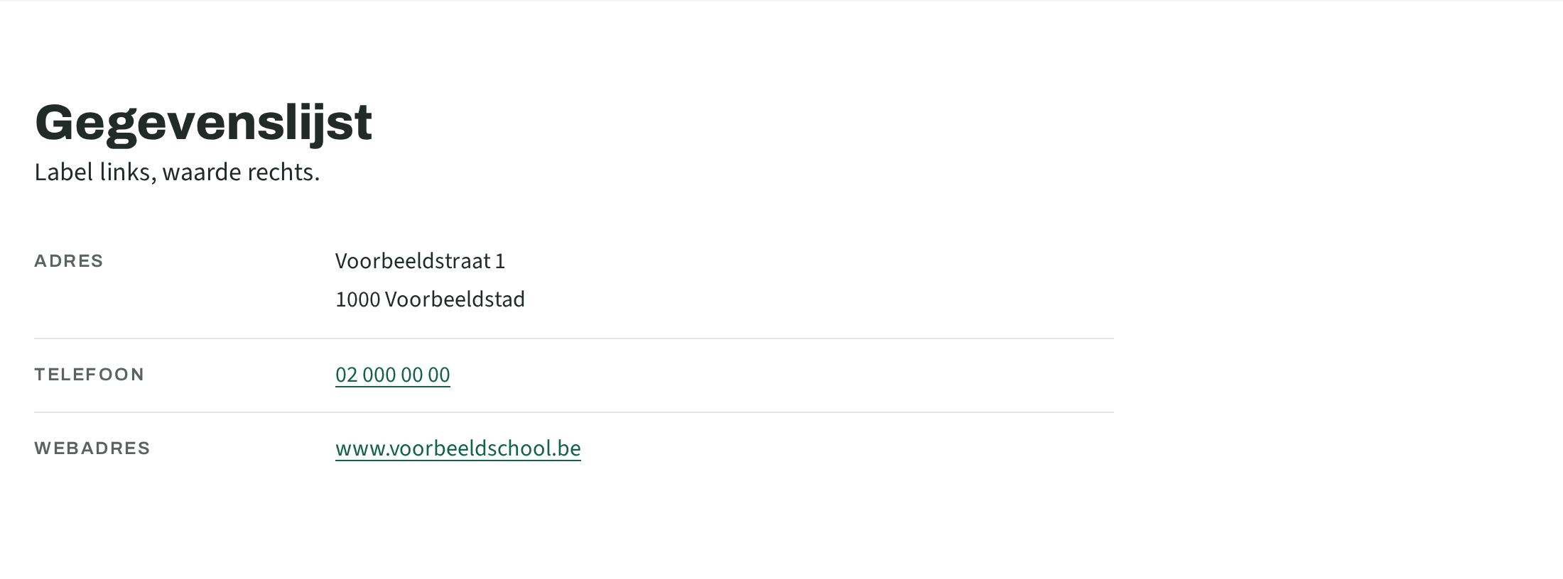 Schermafbeelding van dit blok op een verzonnen school